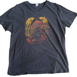Vintage Harley-Davidson Eagle Graphic‎ T-Shirt Black Distressed XXL Thrashed